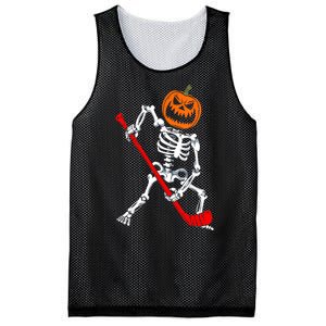 Funny Halloween Skeleton Ice Hockey Pumpkin Hockey Sport Gift Mesh Reversible Basketball Jersey Tank