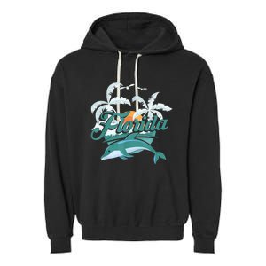 Floridian Home State Summer Florida Proud To Be Floridian Garment-Dyed Fleece Hoodie