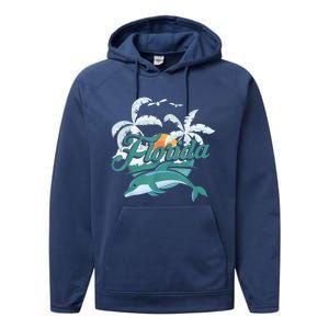 Floridian Home State Summer Florida Proud To Be Floridian Performance Fleece Hoodie