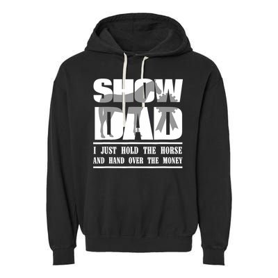Funny Horse Show Dad Garment-Dyed Fleece Hoodie