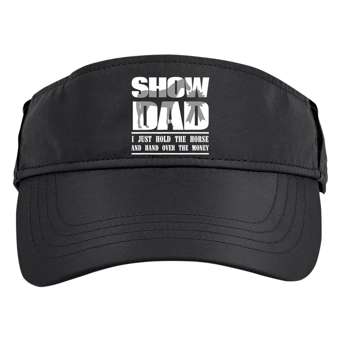Funny Horse Show Dad Adult Drive Performance Visor