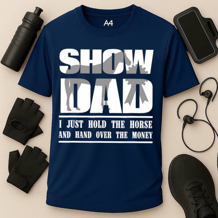 Funny Horse Show Dad Cooling Performance Crew T-Shirt