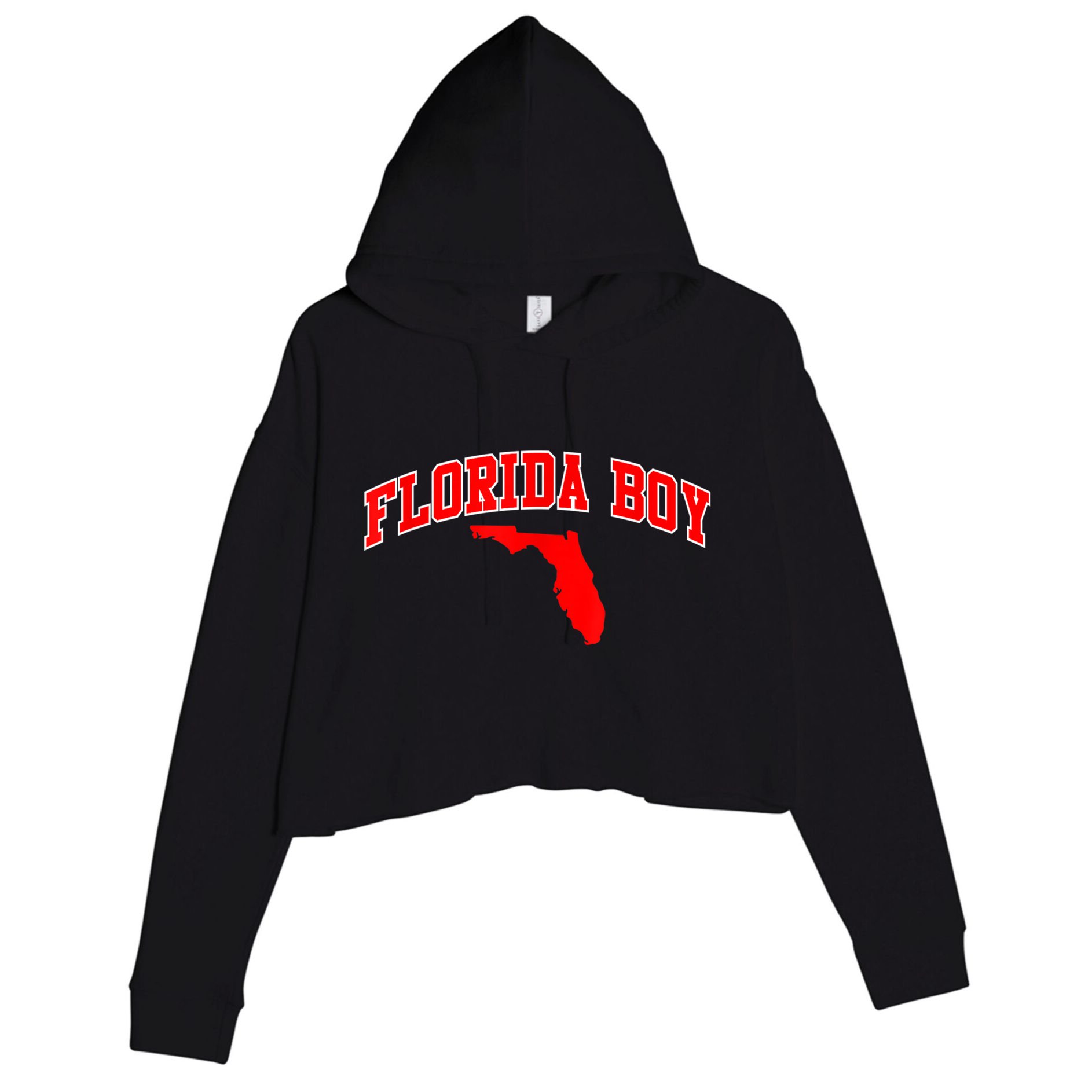 Floridian Home State Florida Boy Crop Fleece Hoodie