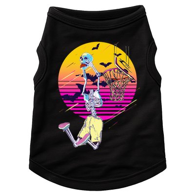 Funny Halloween Skeleton Basketball Player Dunking Skull Doggie Tank