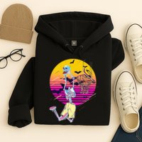 Funny Halloween Skeleton Basketball Player Dunking Skull Hoodie