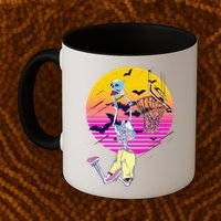 Funny Halloween Skeleton Basketball Player Dunking Skull Mug