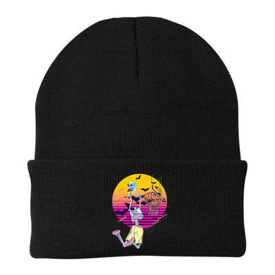 Funny Halloween Skeleton Basketball Player Dunking Skull Beanie