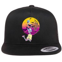 Funny Halloween Skeleton Basketball Player Dunking Skull Flatbill Hat