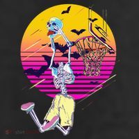 Funny Halloween Skeleton Basketball Player Dunking Skull 25L Jumbo Tote