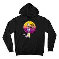 Funny Halloween Skeleton Basketball Player Dunking Skull Tall Hoodie