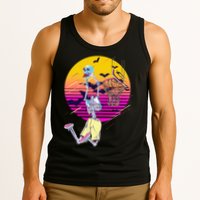 Funny Halloween Skeleton Basketball Player Dunking Skull Tank Top