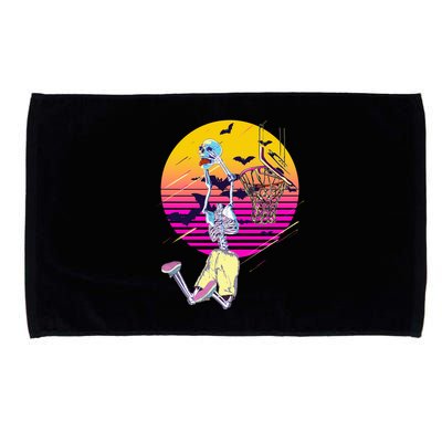 Funny Halloween Skeleton Basketball Player Dunking Skull Microfiber Hand Towel