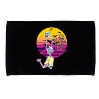 Funny Halloween Skeleton Basketball Player Dunking Skull Microfiber Hand Towel
