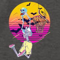 Funny Halloween Skeleton Basketball Player Dunking Skull Vector Backpack