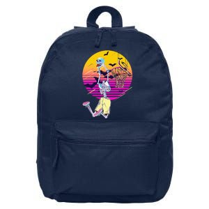 Funny Halloween Skeleton Basketball Player Dunking Skull 16 in Basic Backpack