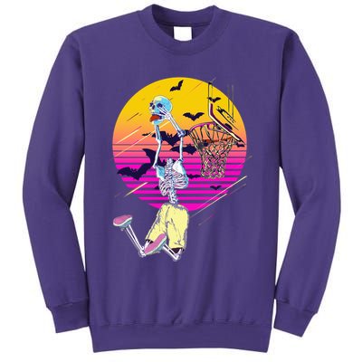 Funny Halloween Skeleton Basketball Player Dunking Skull Sweatshirt