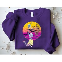 Funny Halloween Skeleton Basketball Player Dunking Skull Sweatshirt