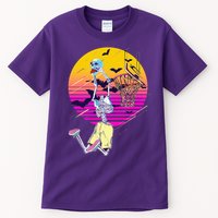 Funny Halloween Skeleton Basketball Player Dunking Skull Tall T-Shirt