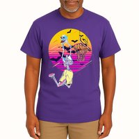 Funny Halloween Skeleton Basketball Player Dunking Skull Tall T-Shirt