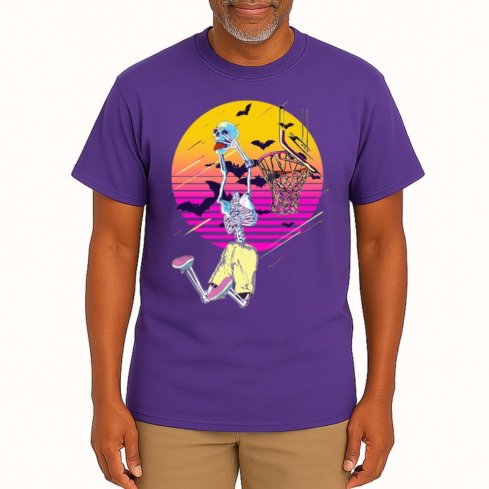Funny Halloween Skeleton Basketball Player Dunking Skull Tall T-Shirt