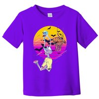 Funny Halloween Skeleton Basketball Player Dunking Skull Toddler T-Shirt
