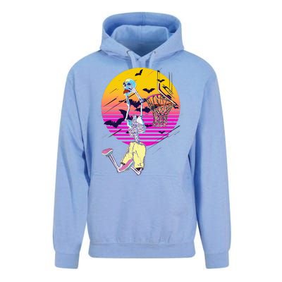 Funny Halloween Skeleton Basketball Player Dunking Skull Unisex Surf Hoodie