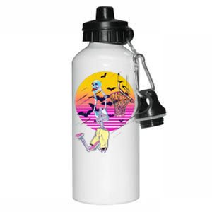 Funny Halloween Skeleton Basketball Player Dunking Skull Aluminum Water Bottle