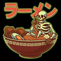 Funny Halloween Skeleton Japanese Ramen Bowl Backpack