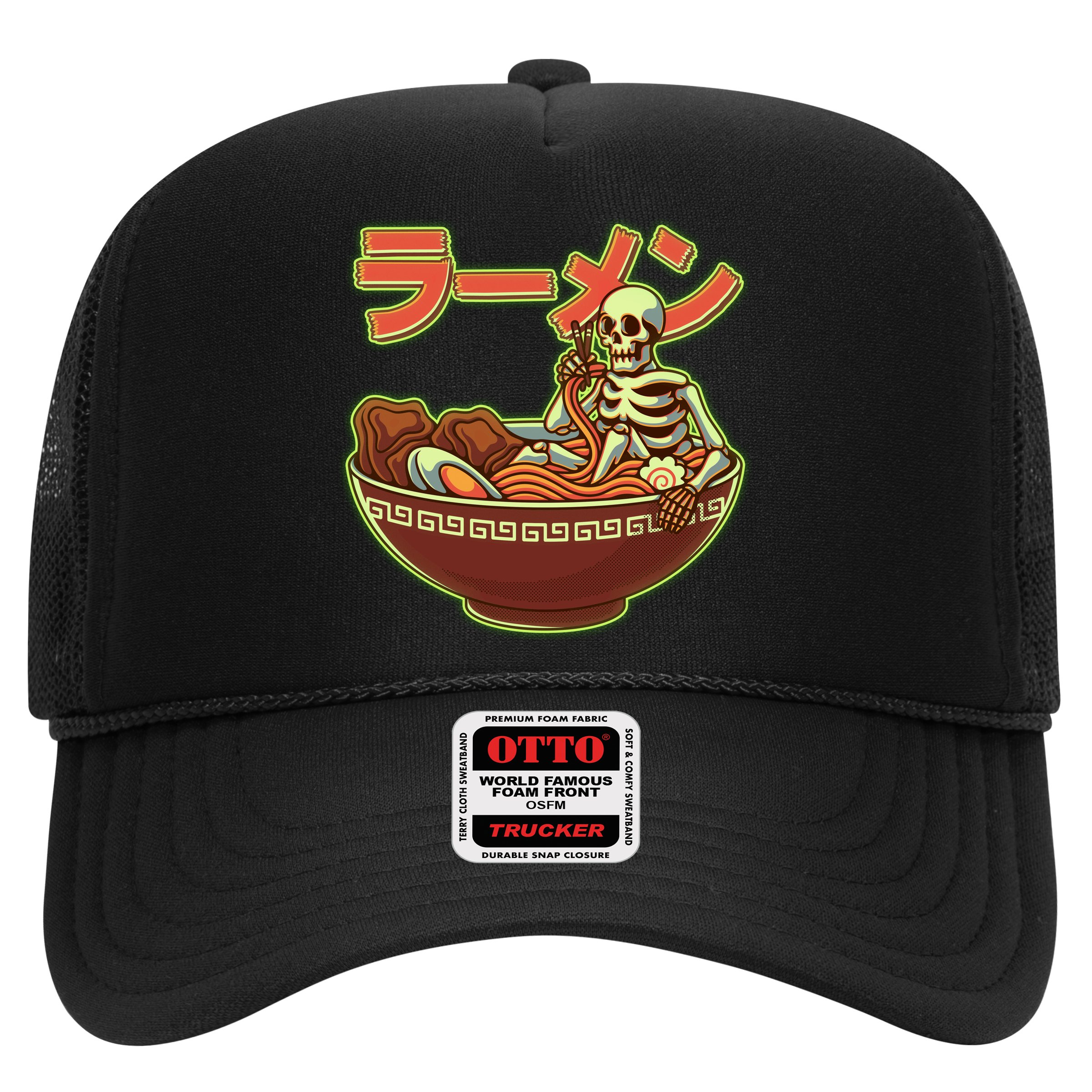 Funny Halloween Skeleton Japanese Ramen Bowl Hat