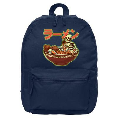 Funny Halloween Skeleton Japanese Ramen Bowl 16 in Basic Backpack