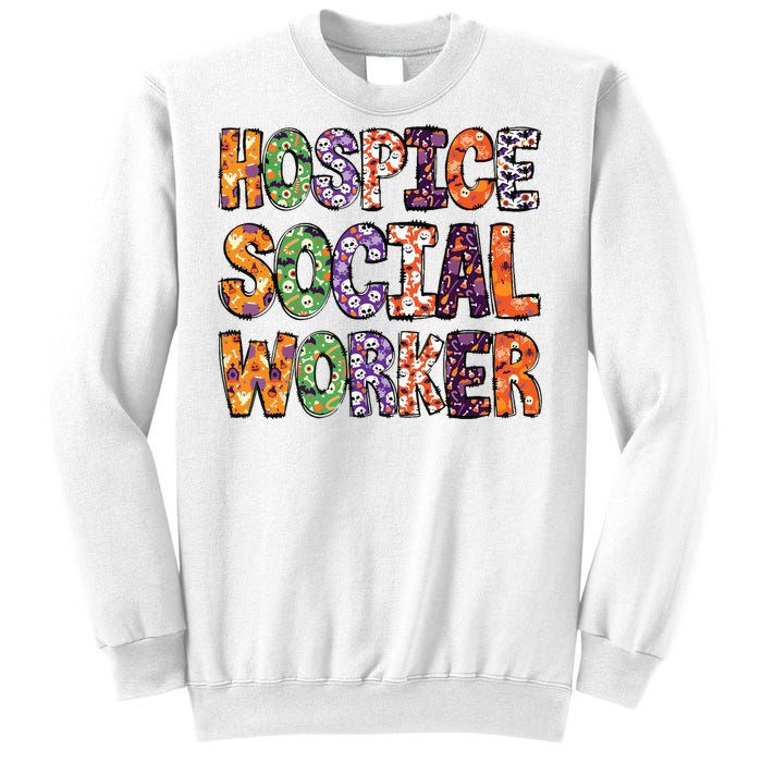 Funny Hospice Social Worker Halloween Costumes For Woman Sweatshirt