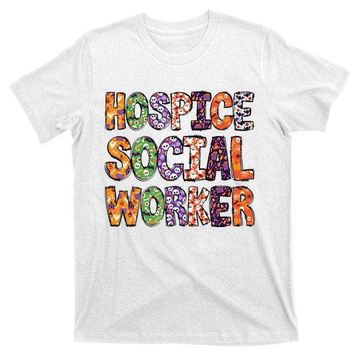 Funny Hospice Social Worker Halloween Costumes For Woman T-Shirt