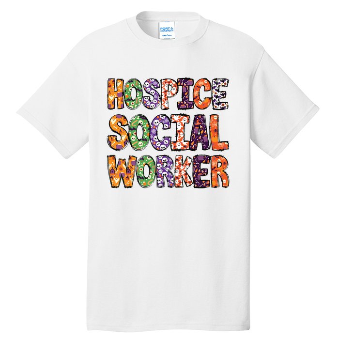 Funny Hospice Social Worker Halloween Costumes For Woman Tall T-Shirt