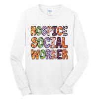 Funny Hospice Social Worker Halloween Costumes For Woman Tall Long Sleeve T-Shirt