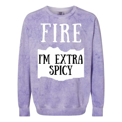 Fire Hot Sauce Packet Group Costume Colorblast Crewneck Sweatshirt