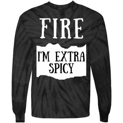 Fire Hot Sauce Packet Group Costume Tie-Dye Long Sleeve Shirt