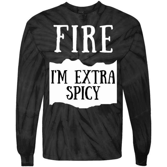 Fire Hot Sauce Packet Group Costume Tie-Dye Long Sleeve Shirt