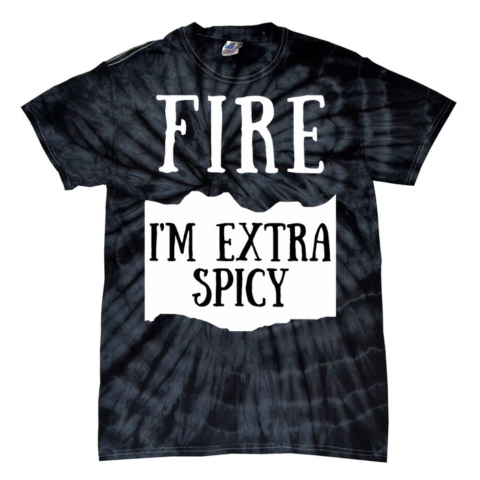 Fire Hot Sauce Packet Group Costume Tie-Dye T-Shirt