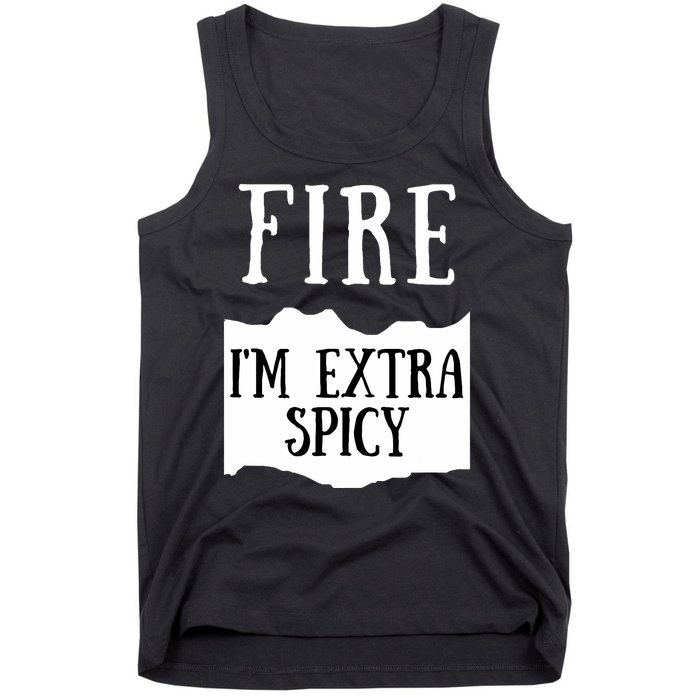 Fire Hot Sauce Packet Group Costume Tank Top