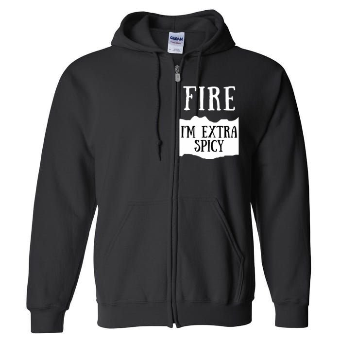 Fire Hot Sauce Packet Group Costume Full Zip Hoodie