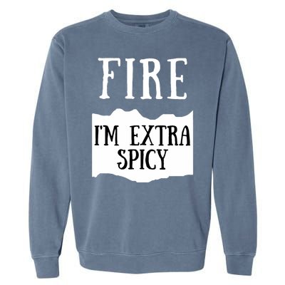 Fire Hot Sauce Packet Group Costume Garment-Dyed Sweatshirt