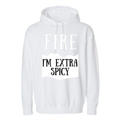 Fire Hot Sauce Packet Group Costume Garment-Dyed Fleece Hoodie