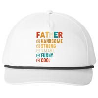 Father Handsome Strong Smart Funny Cool Dad Snapback Five-Panel Rope Hat