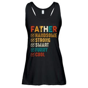 Father Handsome Strong Smart Funny Cool Dad Ladies Essential Flowy Tank