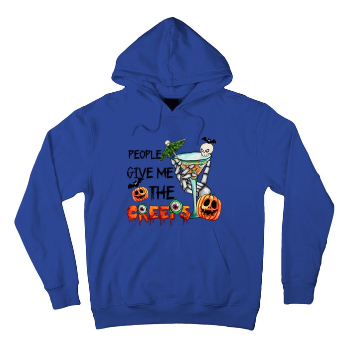 Funny Halloween Skeleton Hand Fall People Give Me The Creeps Halloween Gift Hoodie