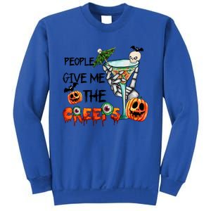 Funny Halloween Skeleton Hand Fall People Give Me The Creeps Halloween Gift Sweatshirt