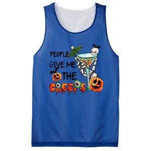 Funny Halloween Skeleton Hand Fall People Give Me The Creeps Halloween Gift Mesh Reversible Basketball Jersey Tank