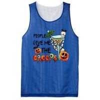 Funny Halloween Skeleton Hand Fall People Give Me The Creeps Halloween Gift Mesh Reversible Basketball Jersey Tank