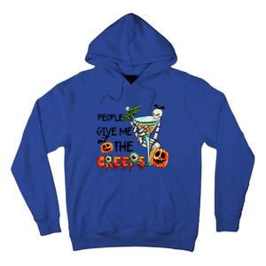 Funny Halloween Skeleton Hand Fall People Give Me The Creeps Halloween Gift Tall Hoodie