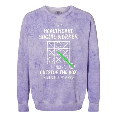 Funny Healthcare Social Worker Gift Colorblast Crewneck Sweatshirt